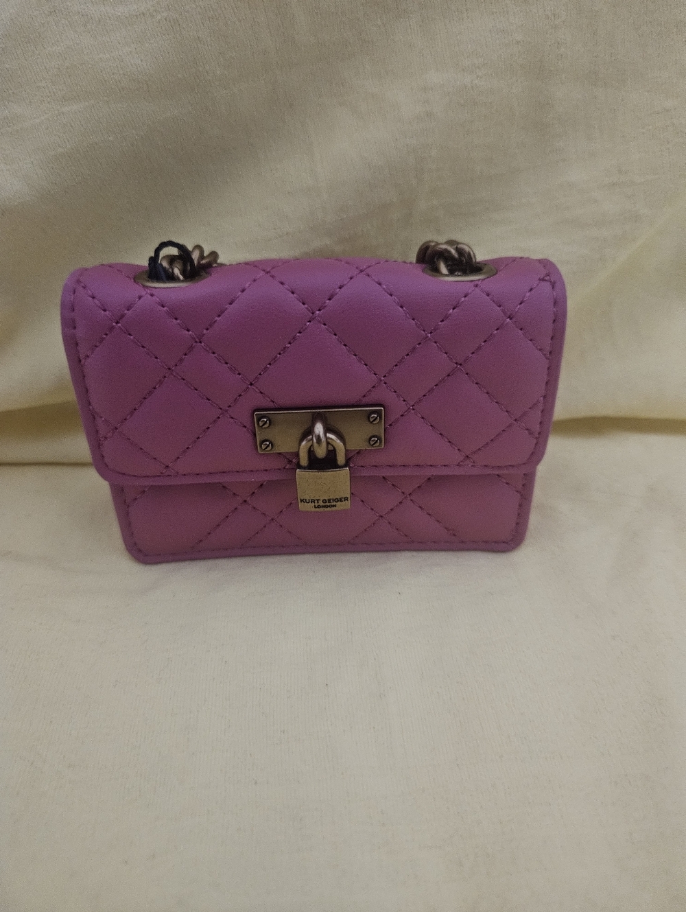 Kurt Geiger London Micro Brixton Quilted Shoulder Bag Pink